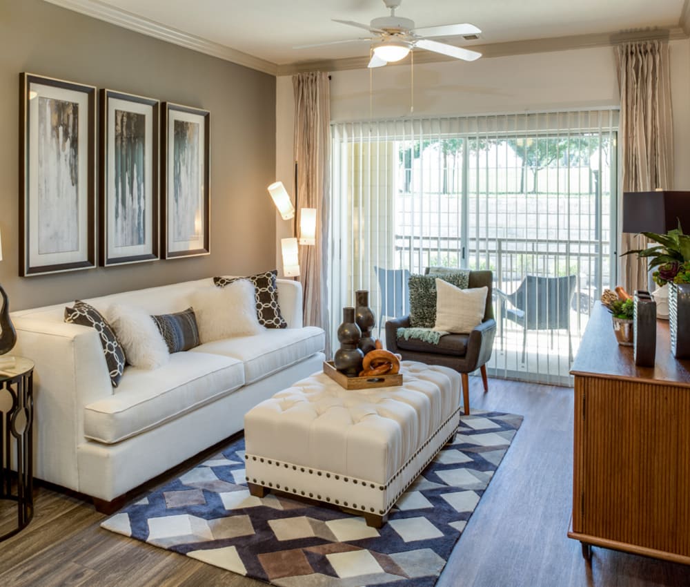 Hardwood flooring in a living room at 17 Barkley in Gaithersburg, Maryland