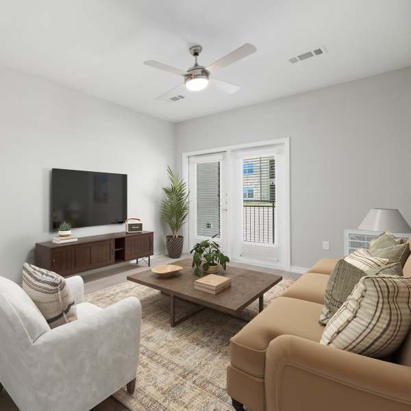 Living room at Emerald Place in Lancaster, Ohio