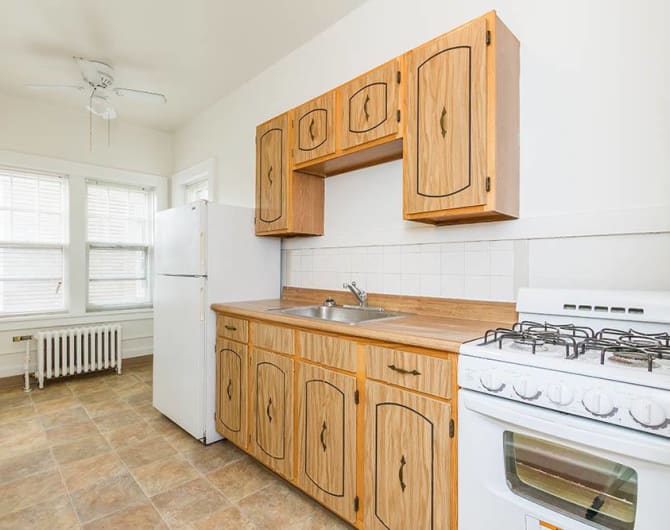 Kitchen at Colby, Carlton, and Colby Park Apartments in Rochester, New York