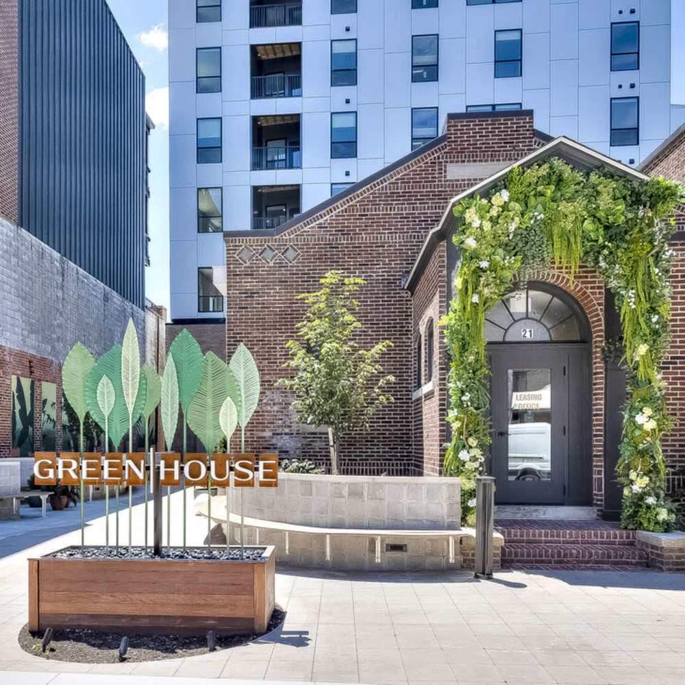 Community entrance at Green|House Short North in Columbus, Ohio