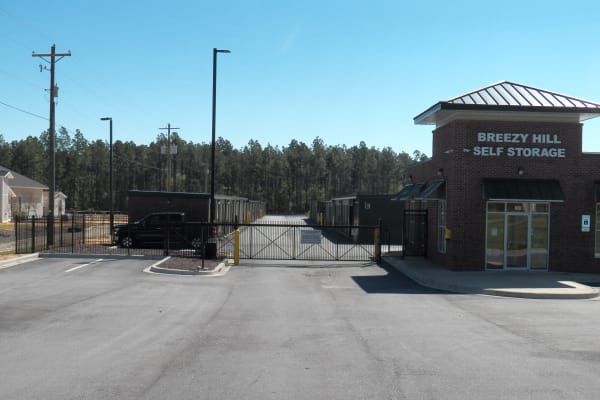 Leasing office exterior at Breezy Hill Self Storage in Graniteville, South Carolina