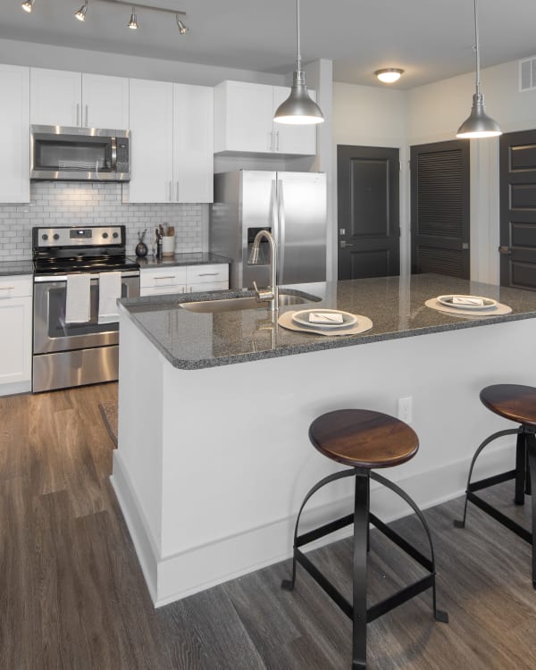 Fully equipped kitchen at Leigh House in Raleigh, North Carolina