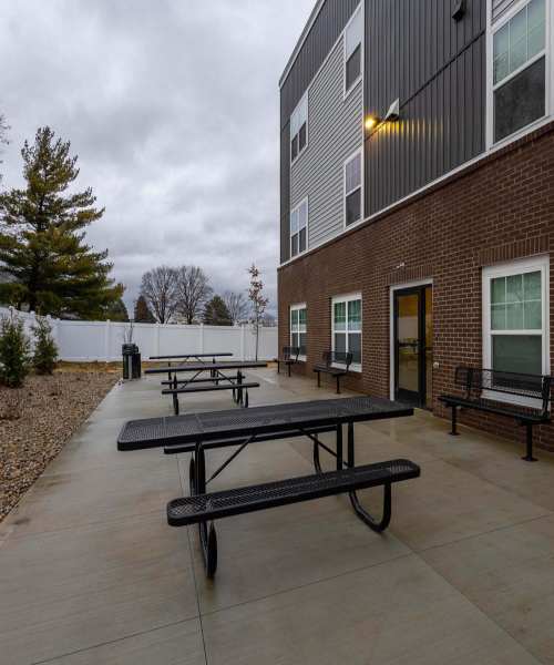 Outdoor area at Juniper Crossing I in Columbus, Ohio