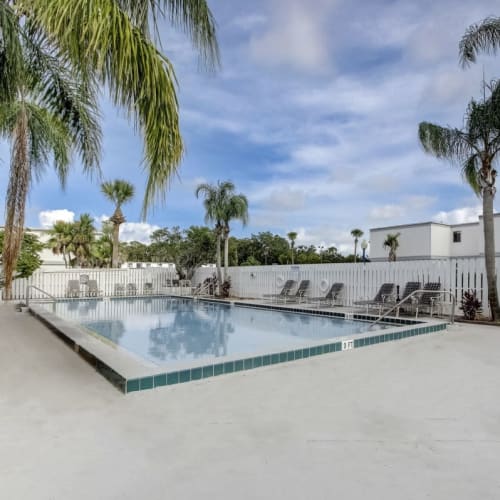 Swimming pool at Derby Park Apartments in Daytona Beach, Florida