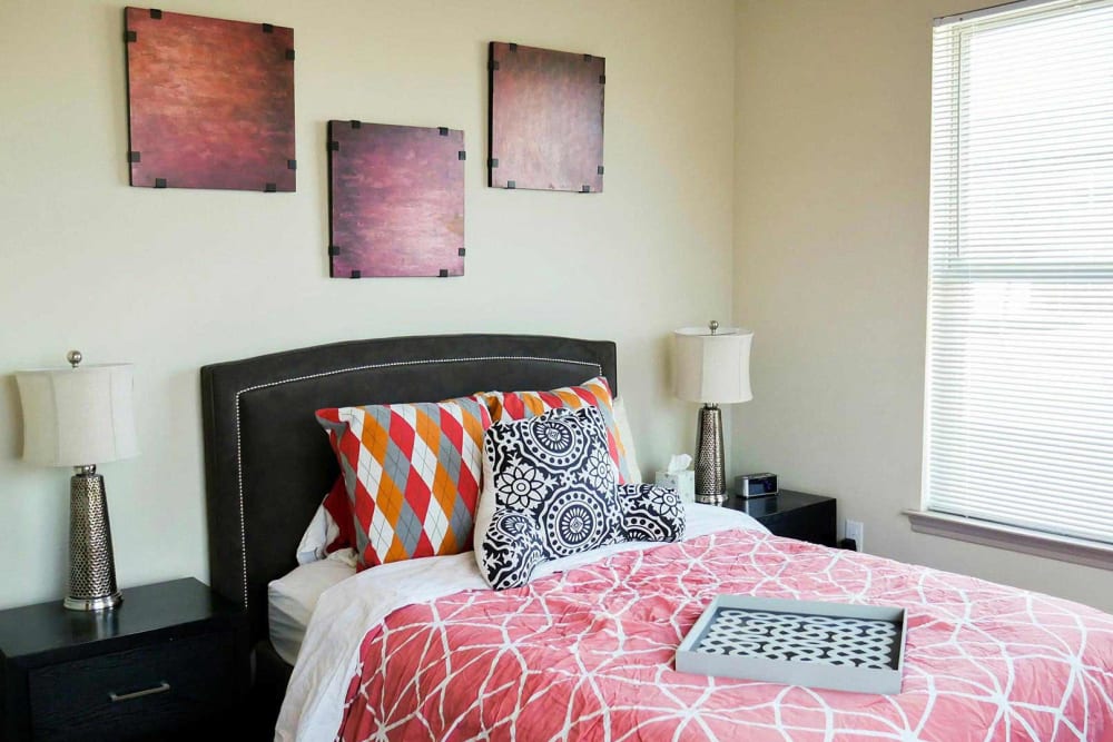 Master bedroom at Anatole at City View in Lubbock, Texas