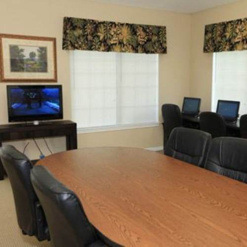 Business center with desktops at Forest Ridge in Fort Mill,South Carolina