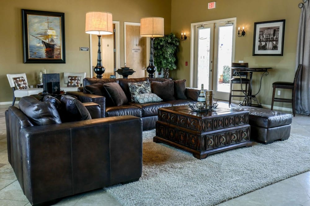 Comfortable resident clubroom at Anatole on MacArthur in Oklahoma City, Oklahoma