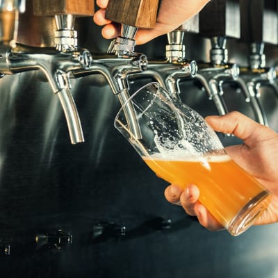 Beer on tap near Rivertop Apartments in Nashville, Tennessee