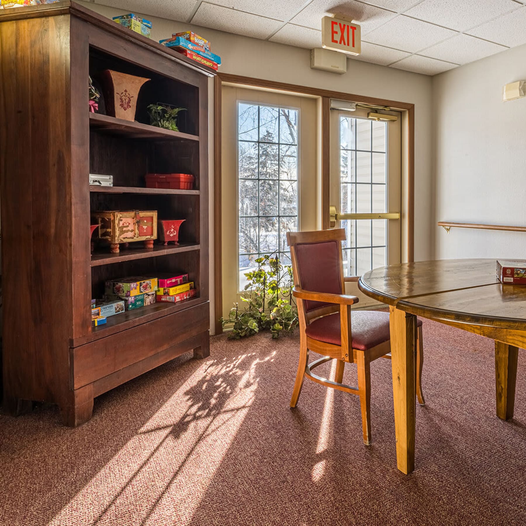 Game room at Traditions of Owatonna in Owatonna, Minnesota.