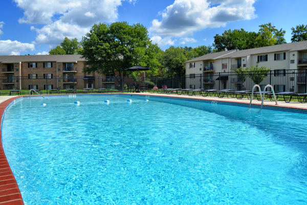 Swimming pool at Chesterfield Apartment Homes in Levittown, Pennsylvania