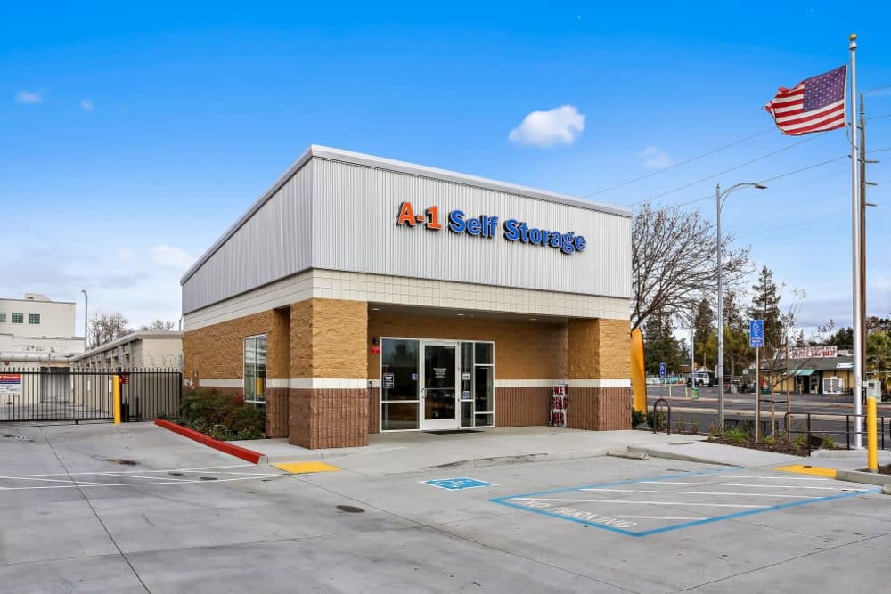 The office entrance of A-1 Self Storage in San Jose, California