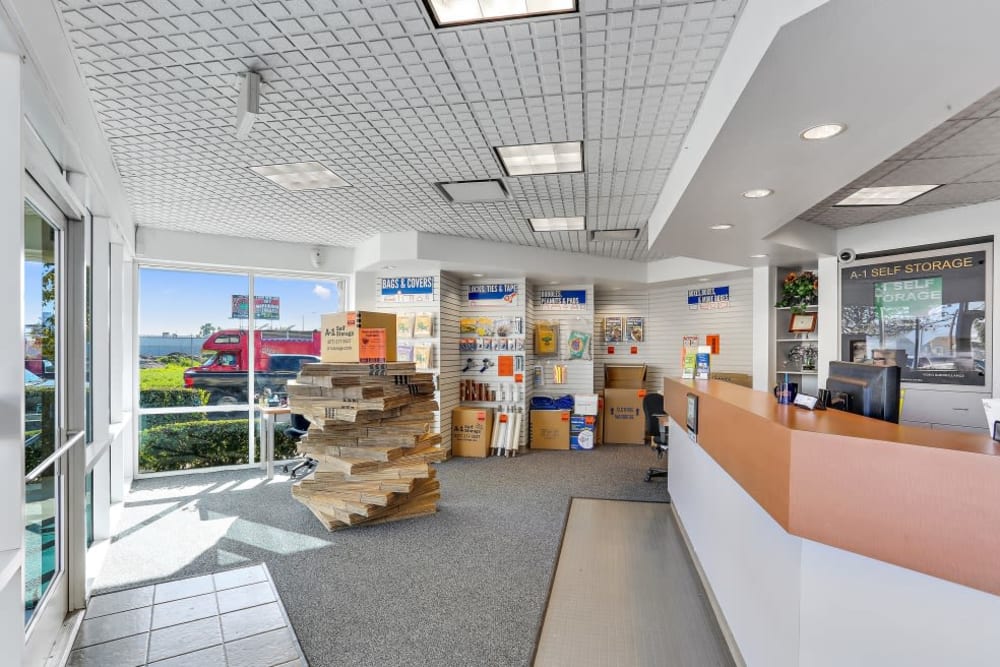 The office at A-1 Self Storage in Santa Ana, California
