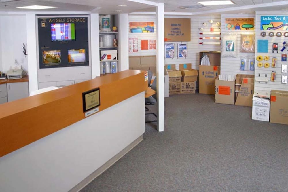 The office at A-1 Self Storage in San Jose, California