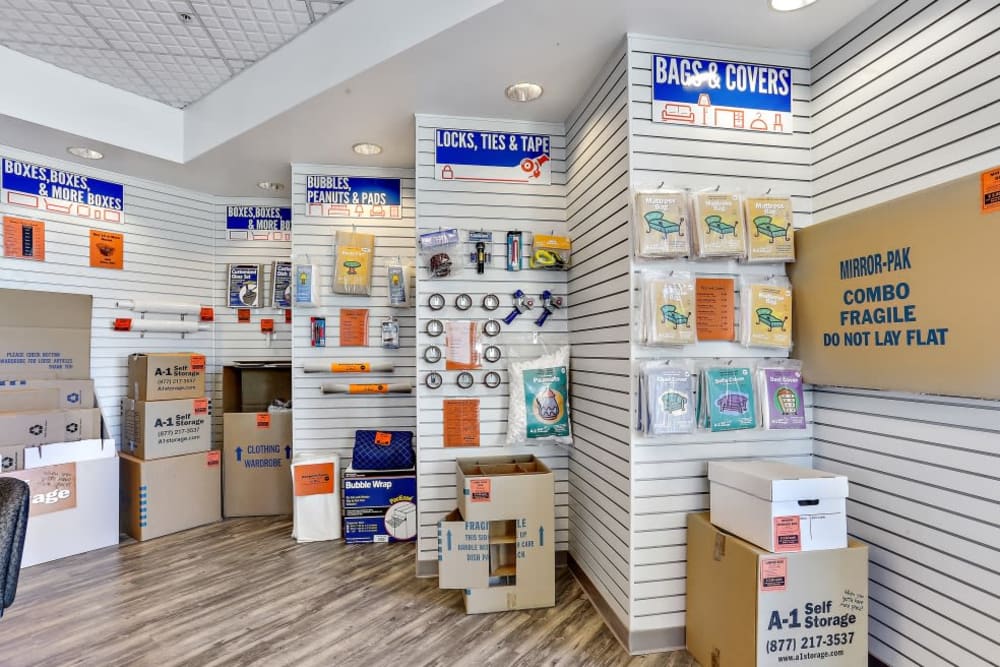 Packing and moving supplies available at A-1 Self Storage in Paramount, California