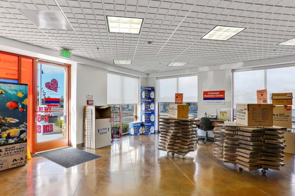 The office at A-1 Self Storage in San Juan Capistrano, California