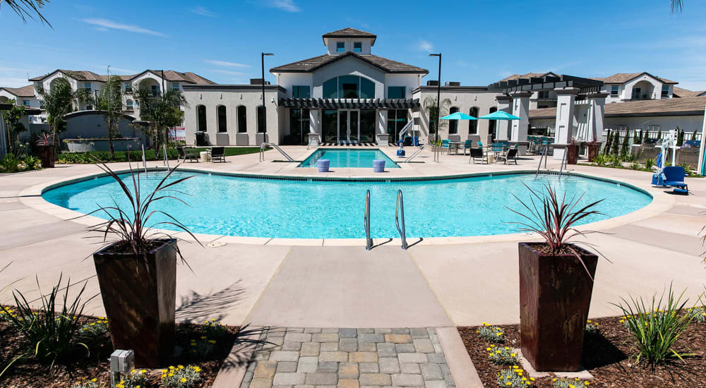 Community pool at The James in Rocklin, California