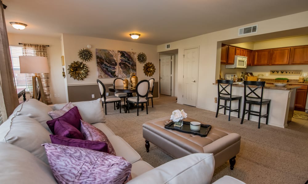 Living room at Colonies at Hillside in Amarillo, Texas
