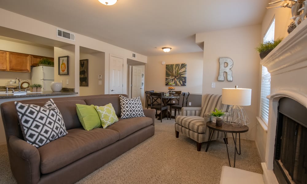 Living room at Remington Apartments in Amarillo, Texas