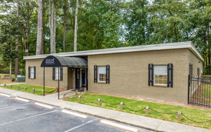 gated entrance to Legacy Riverdale in Riverdale, Georgia