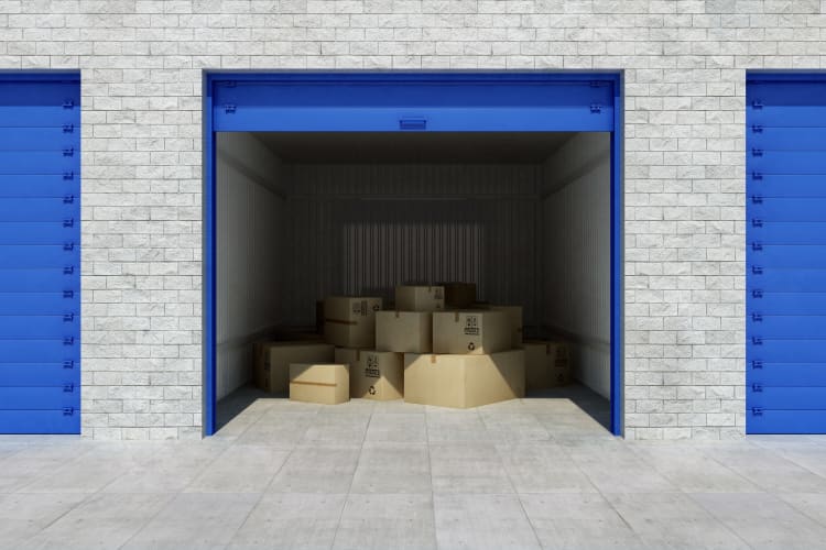 Inside a storage unit at Storage Star in Plano, Texas