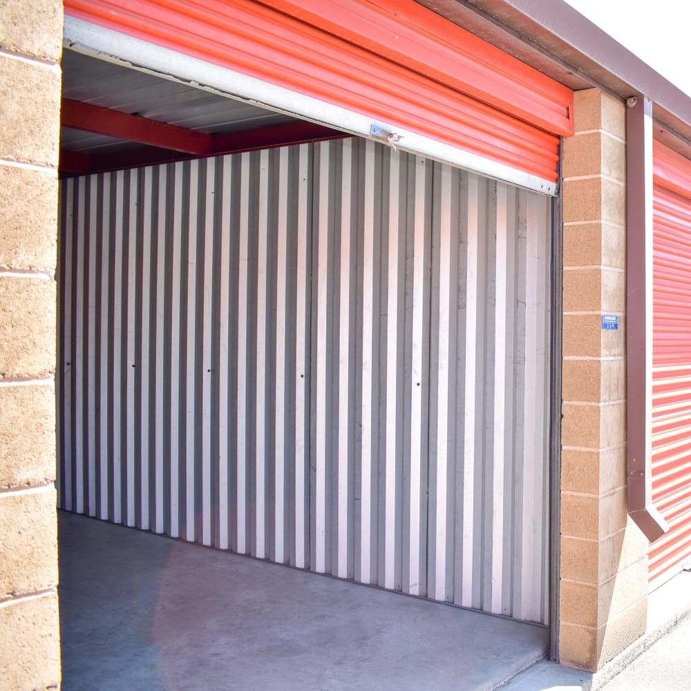 Inside of an exterior storage unit at STOR-N-LOCK Self Storage in Taylorsville, Utah