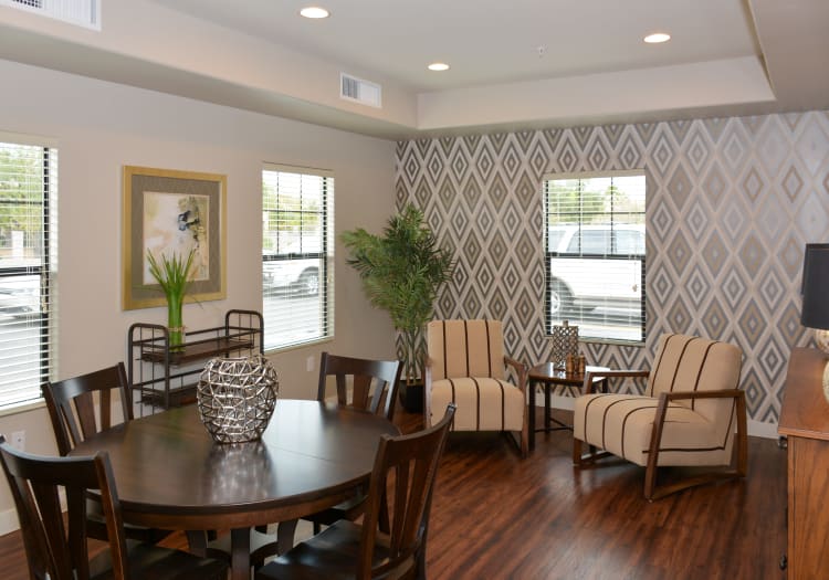 Dining tables at Hacienda Del Rey in Litchfield Park, Arizona