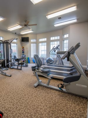 Fitness center at Colonies at Hillside in Amarillo, Texas