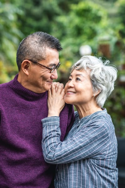 Happy couple at Nikkei Manor in Seattle, Washington