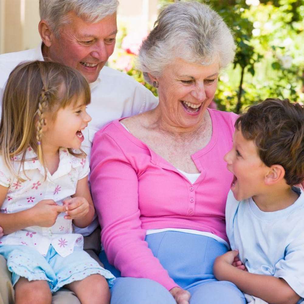 A happy resident family at Parkview Terrace in Los Angeles,California