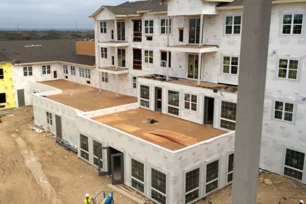 The Enclave at Cedar Park Senior Living under construction in Cedar Park, Texas