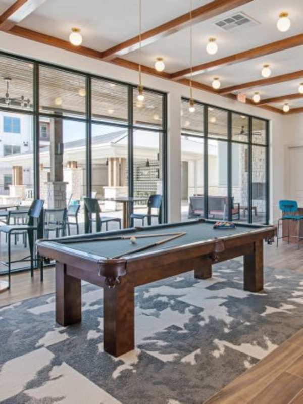 Pool table in the clubhouse at Hudson on 158 in Midland, Texas