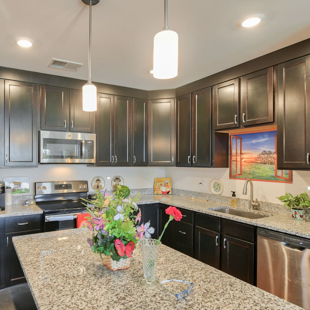 Luxury kitchen at Crossroad Towers, Pittsburgh, Pennsylvania