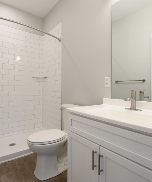 Our Modern Apartments in Cheshire, Connecticut showcase a Bathroom