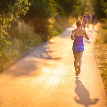 Resident jogging near Occidental in Oxnard, California