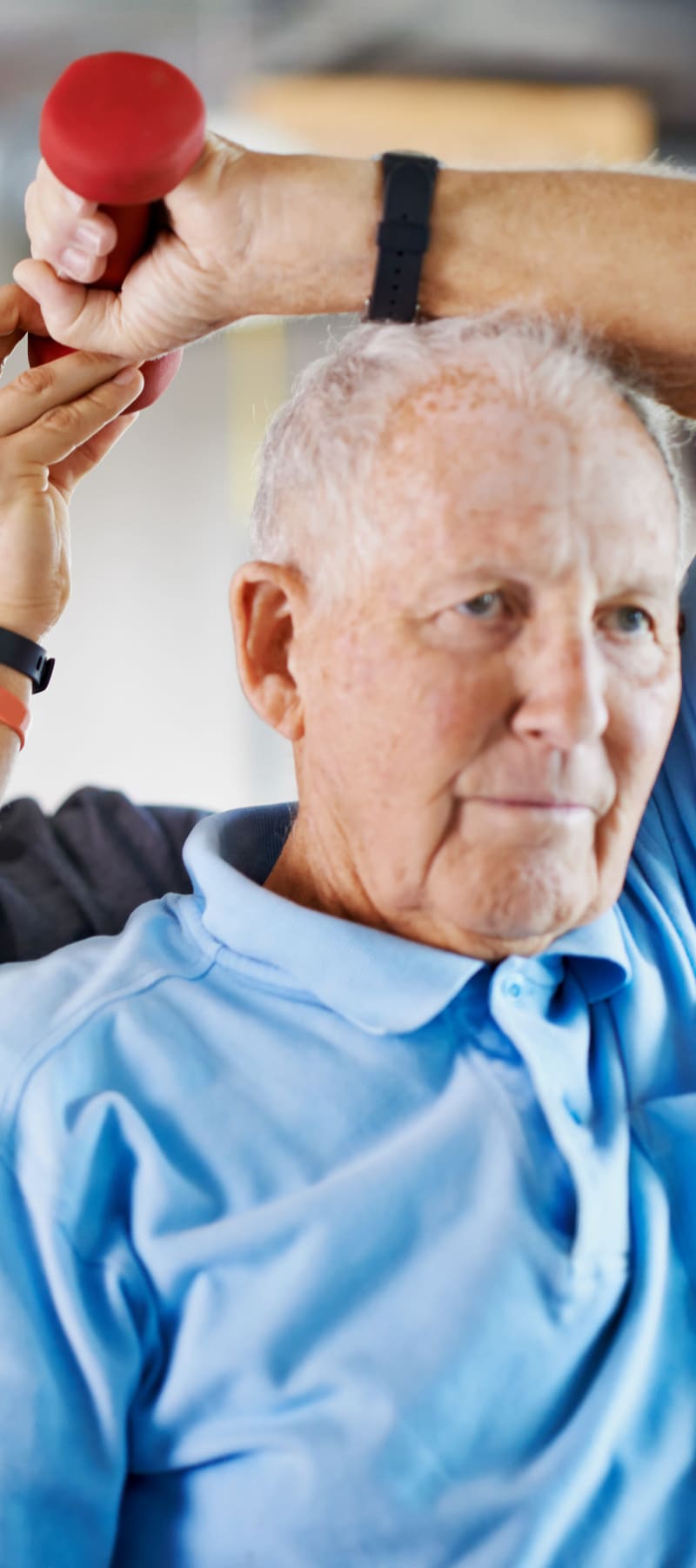 Resident receiving one-on-one therapy at Ingleside Communities in Mount Horeb, Wisconsin