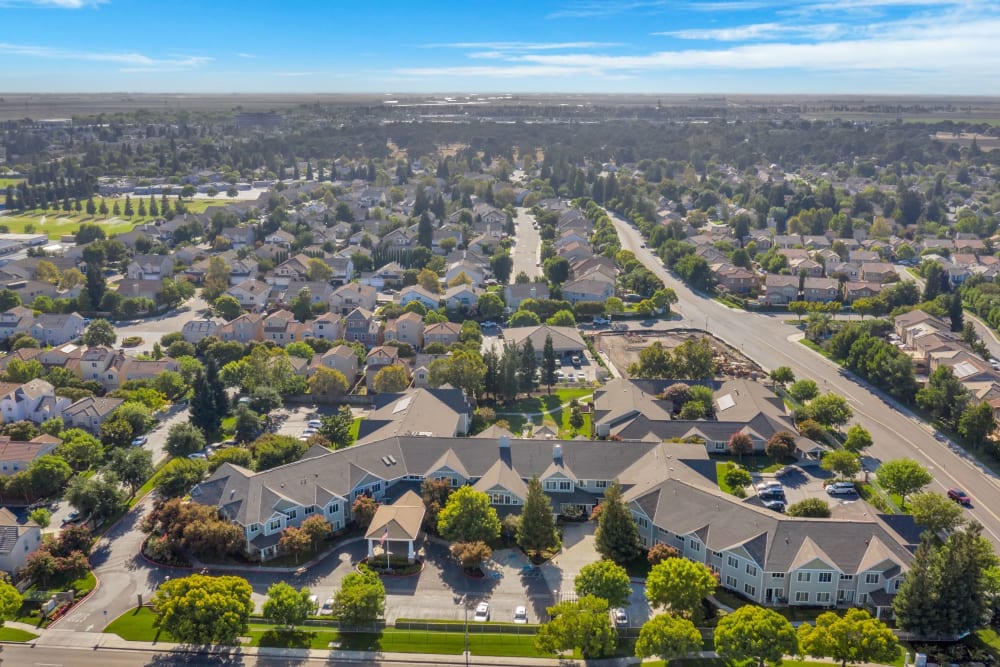 Birds-eye view at The Commons on Thornton in Stockton, California