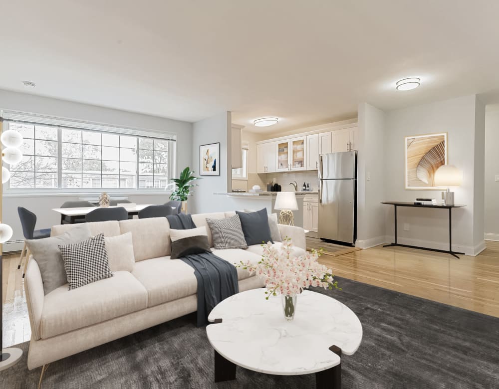 Hardwood floors throughout at Eagle Rock Apartments at Carle Place in Carle Place, New York