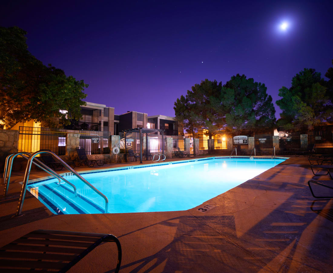 On-site swimming pool atTerrace Hill Apts in El Paso, Texas