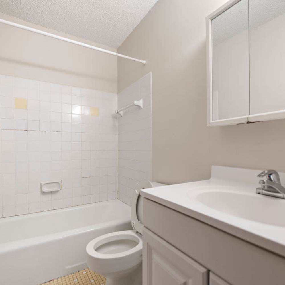 Bathroom shower at Solace on Lake Minnetonka in Spring Park, Minnesota