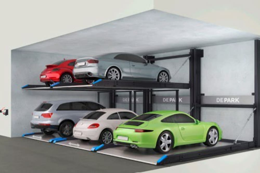 Community garage at The Acacia in Palo Alto, California