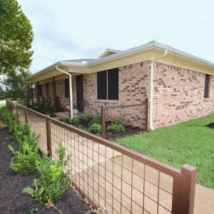 View of the walkway and front entrance at Buffalo Ridge in Princeton, Texas