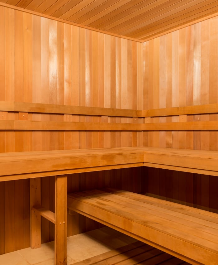Sauna at Carraway Village Apartments