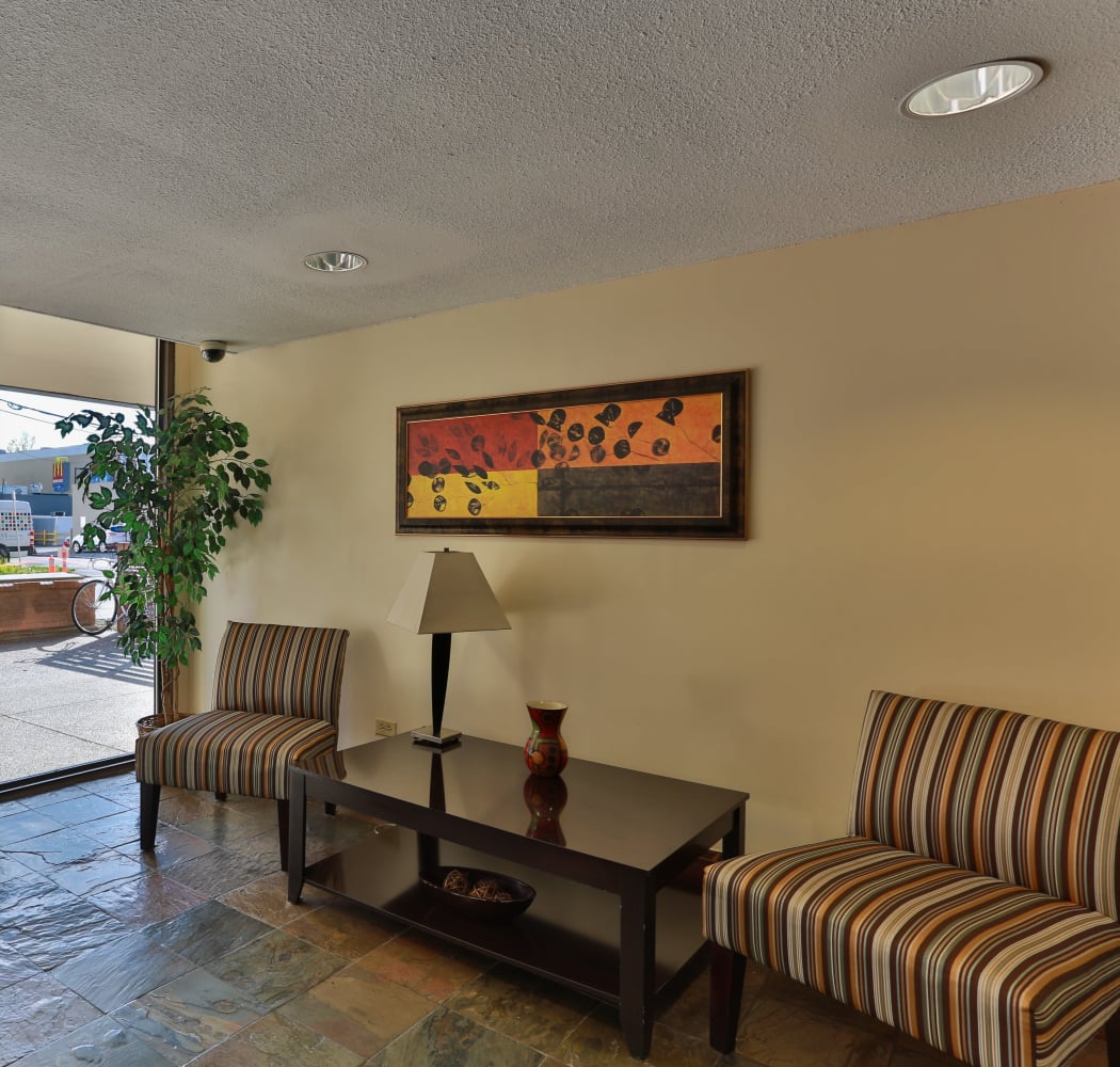 Living room at Royal View Apartments in Calgary