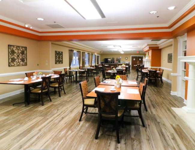 Dining room at The Crossings at Ironbridge in Chester, Virginia