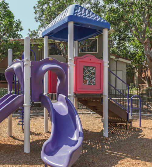 Playground at Parcwood Apartments in Corona, California, 