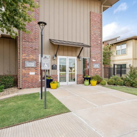 Exterior of leasing center at Anatole at City View in Lubbock, Texas