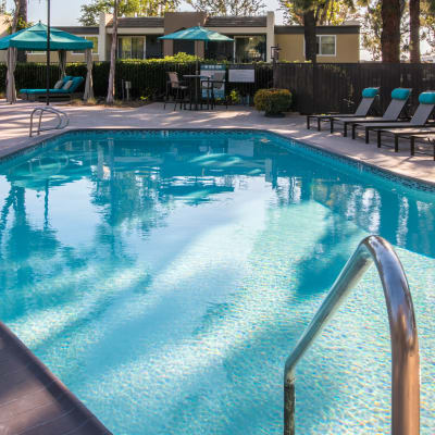 Swimming pool area at Sofi Poway in Poway, California