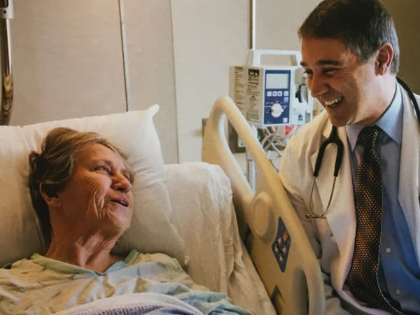 A doctor talking to a patient at Careage Home Health in Dupont, Washington. 