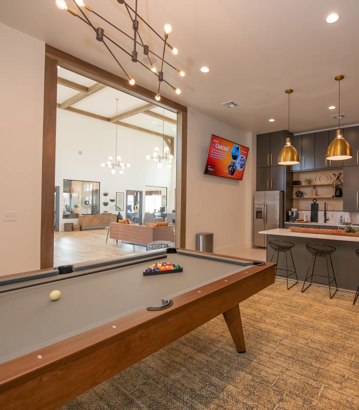 Pool table at Artisan Crossing in Norman, Oklahoma