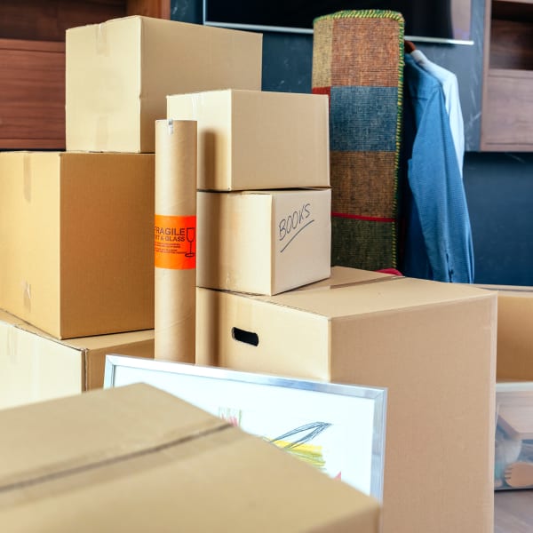 Boxes ready to be stored at StayLock Storage in Rock Hill, South Carolina